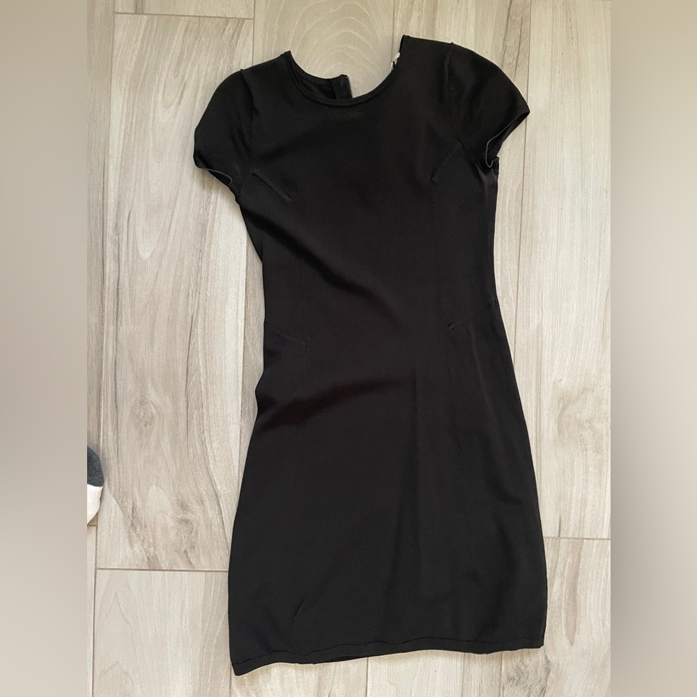 Loft short sleeve little black dress